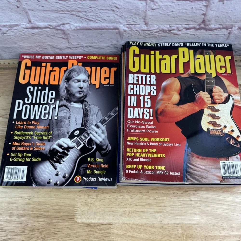 1999 Guitar Player Magazine LOT OF 12 COMPLETE SET Tom Petty Hendrix Santana - Picture 7 of 8